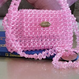 Bolso Acrilico Trasparente Rosado